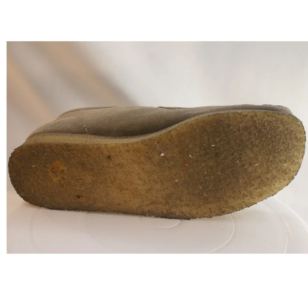 Clarks Originals Wallabee Men‎ 8M Taupe Suede Moccasin Boots 26103605 Crepe Sole